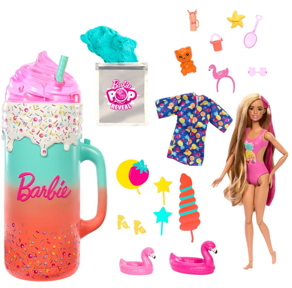 Mattel Barbie Pop Reveal deluxe šťavnaté ovocie - tropické smoothie HRK57
